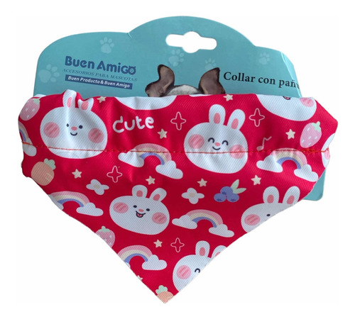 Collar Bandana Pañoleta Ajustable Talla M Para Perros 1.5cm