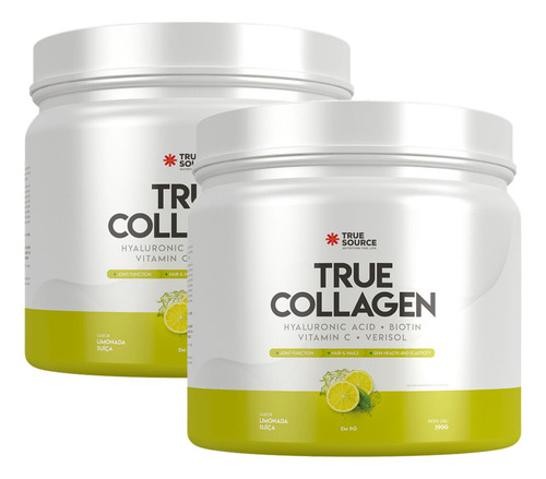 2x True Collagen Limonada Suiça True Source 390g
