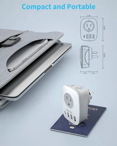 Vintar - Adaptador De Enchufe De Alimentacion De Australia N