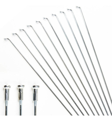 Imagem 1 de 1 de Raio Zincado Brilhante, Niple, 2,0 X 260mm - 36 Raios