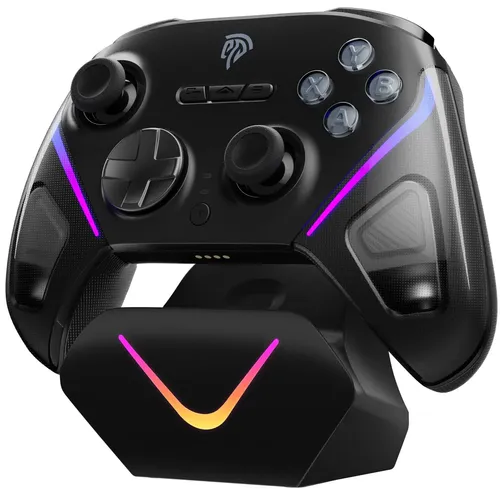 Controle Sem Fio Easysmx D10 Para Jogos Com Base De Carregamento Para Pc Switch Celular Tv Joysticks Tmr Gatilhos De Modo Duplo Retroiluminacao Rgb