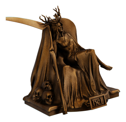 Estátua Imagem Hela - Hel Deusa Do Reino Dos Mortos Cor Cor Cobre Antigo