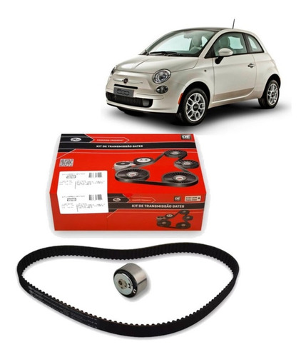 Kit Correia Dentada E Tensor 500 Cinquecento 1.4 8v Gates