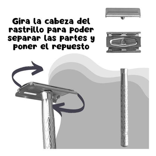 Rastrillo Clasico Para Afeitar Barba Doble Filo Dr. Mr