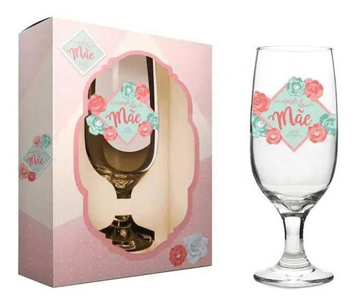 Taça Floripa Amor De Mãe Go Up Presentes 300ml Ref.37082