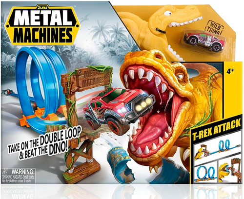 Pista De Autos Juguete Lanzador Machines Metal T Rex Attack
