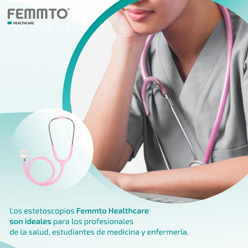 Imagen 2 de 10 de Estetoscopio Femmto Pediatrico Doble Profesional Campana