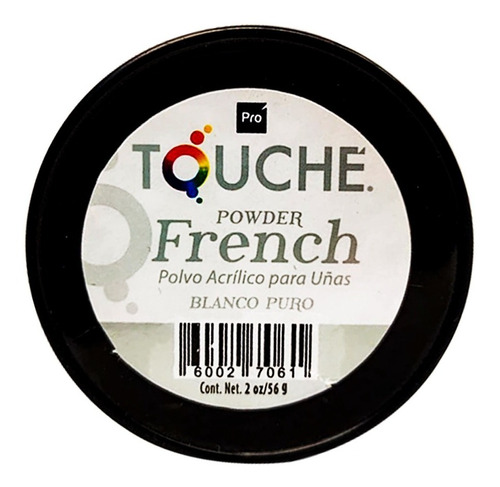 Polvo Acrilico Para Uñas Tono Blanco Puro Frances 56g Touche