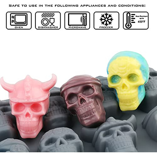 Molde De Silicona Con Forma De Calavera Para Caramelos Duros