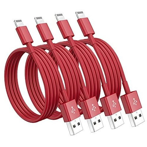 Paquete De 4 Cables Lightning [certificado Apple Mfi] De 6 P