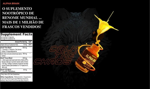 Onnit Alpha Brain Memory & Focus Nootrópico 60 Caps Envio Já