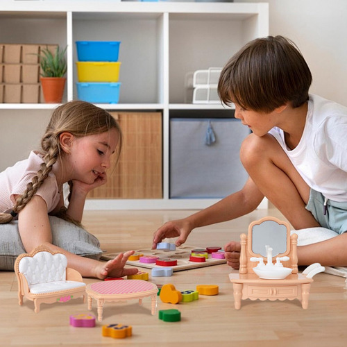 4 Sets Muebles Casa Muñecas Muebles En Miniatura Realistas