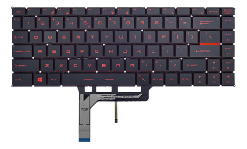 Teclado Repuesto Para Portatil Msi Gf63 Gf65 Gs65 Marco