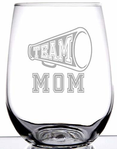 Copa De Vino Team Mom Stemless | Regalo Divertido Para Madre