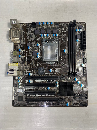 Placa Mae Asrock Modelo B75m-gl Ddr3 Lga 1155