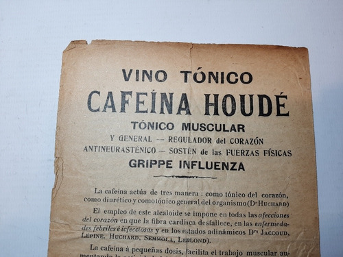 Antiguo Vino Quinado Folleto Original Época Ro 1049