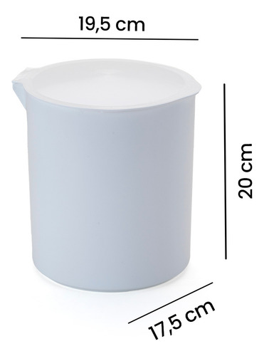 Lixeira De Banheiro 4 Litros + Escova Sanitária Com Suporte - Arthi Branco