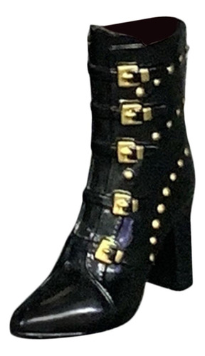 Elegantes Botas De Tacón Alto Para Muñecas De 12 : Negro