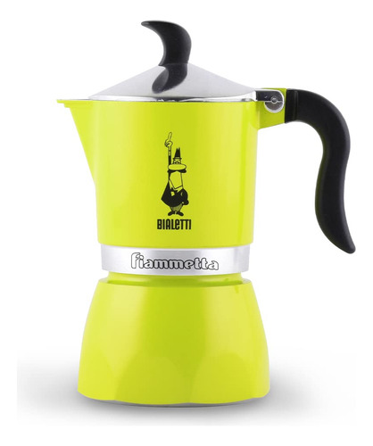 Bialetti Cd Cafetière Fiammetta 3tz Lima, Aluminio Color Amarillo