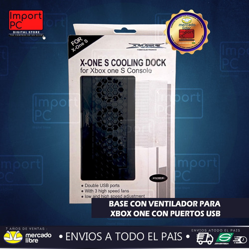 Base Ventilador Refrigeración Cooler + 2 Usb Xbox One S