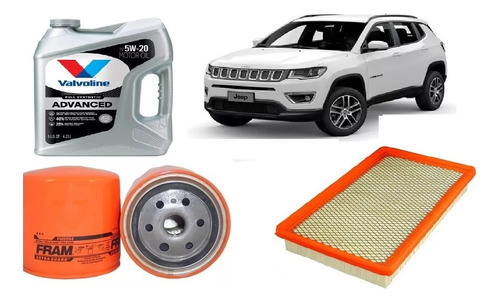 Kit 2 Filtros  Jeep Compass 2.4 Hasta 2011 + Valvo 5w20x5lts