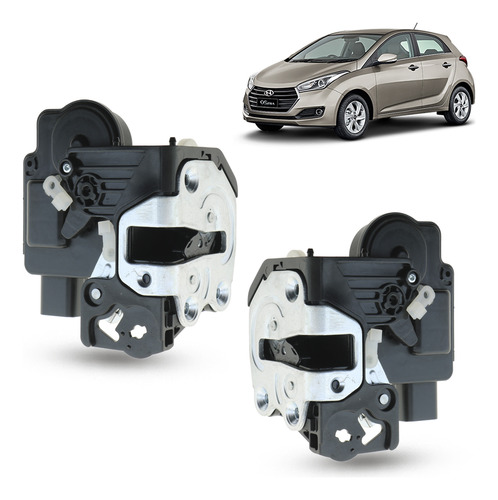 Par Fechadura C/ Motor Porta Dianteira Hb20 12 A 19