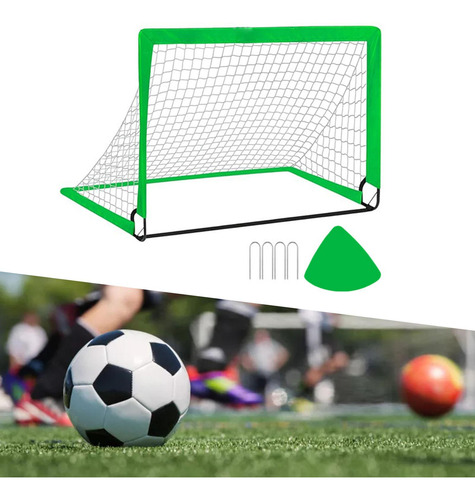 Red De Portería De Fútbol Para Niños, Portería De Verde