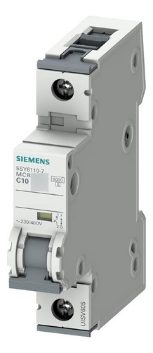 Llave Termica Termomagnetica Siemens 1x10a Unipolar