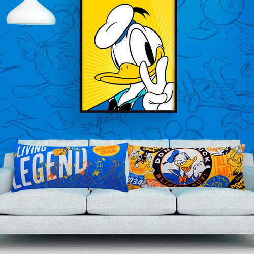 Almohada Súper Jumbo Donald Legend - Providencia Color Azul/amarillo