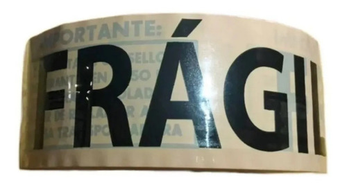 Cinta Frágil Canela / Letras Negras 48mm X 150mts Env G. Canela