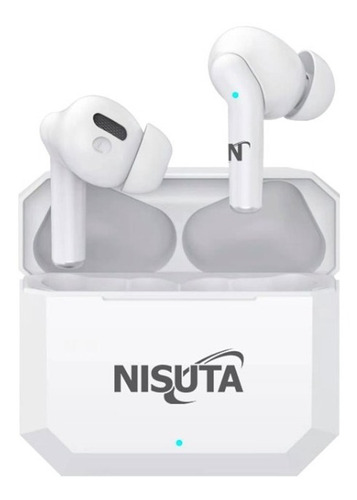 Earbuds Bluetooth Blancos Tactiles Cajita Recargable Nisuta