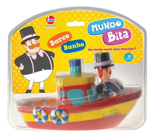 Barco Banho Vinil Mundo Bita Saboneteira Lider Brinquedos