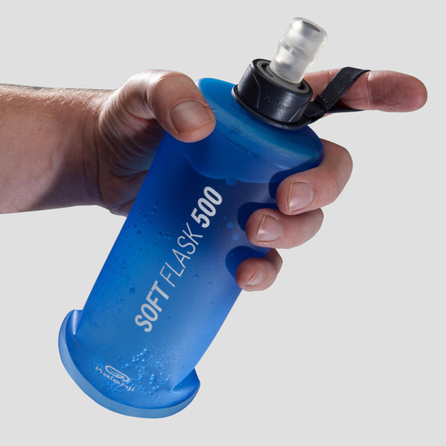 Bidón Trail Running Azul Flexible 500 ml Kalenji