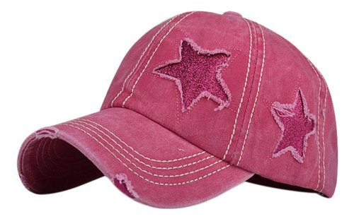 Gorra De Béisbol Con Cola De Caballo Y Bordado De Estrellas 