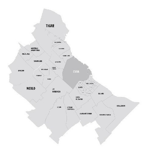 Mapa Vectorizado De Gba De La Prov De Buenos Aires