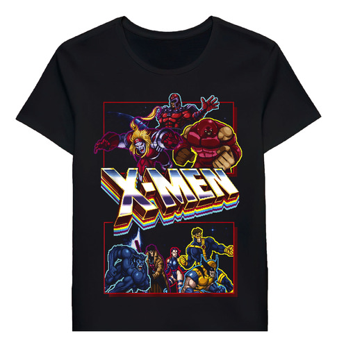 Remera X Men Retro Video Game Logo Panels 94564867