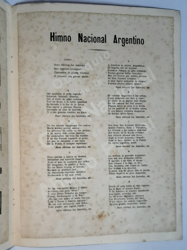Imagen 3 de 4 de Partitura Himno Nacional Fascimil Casa Ahorro Ro 380