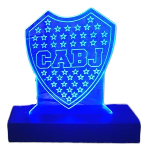 Lámpara Acrilico Decoración Boca River Led Estructura Negro Pantalla Eleccion