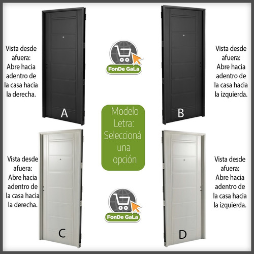 Imagen 2 de 10 de Puerta Para Frente De Casa Inyectada Doble Chapa 80 X 200