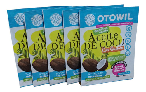 Imagen 8 de 10 de Protector Termico Aceite De Coco C/ Quinoa Caja X48uni.