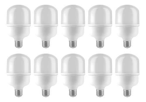 Lampara Led 20w Luz Fria Foco Alta Potencia E27 Set X10