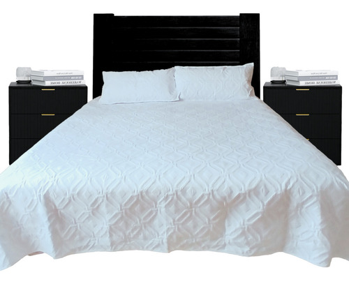 Edredon Ligero Colcha Ligera Doble Vista Adhed Textura Suave Color Blanco King Size Diseño De La Tela Blanco