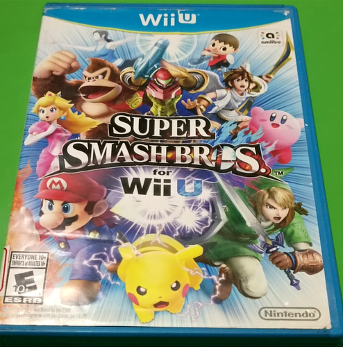 Super Smash Bros Wii U Usado Carátula Detalle