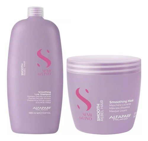 Alfaparf Kit Shampoo + Mascara Semi Di Lino Smooth Grande