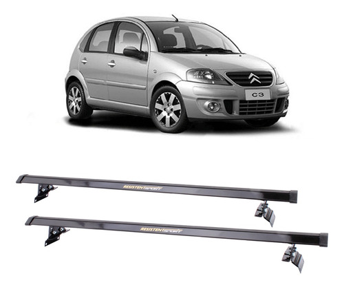 Rack Teto Resistent Sport Citroen C3 2002 Até 12 Calha Lw033