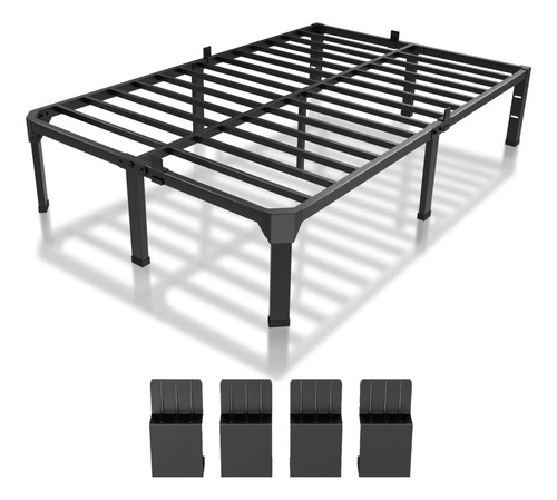 Superay Base De Cama De Metal De 18 Pulgadas, Tamano Queen C