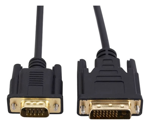 Cable adaptador VGA de 1 cable DVi-d 24+5 macho a 1 cable VGA macho y 1,5 m negro