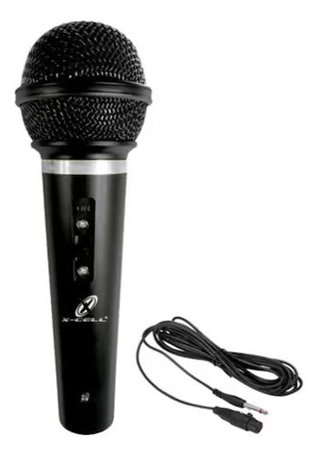 Microfone Com Fio X-cell Xc-mi-02 Anti Ruído P10 Dinâmico 3m