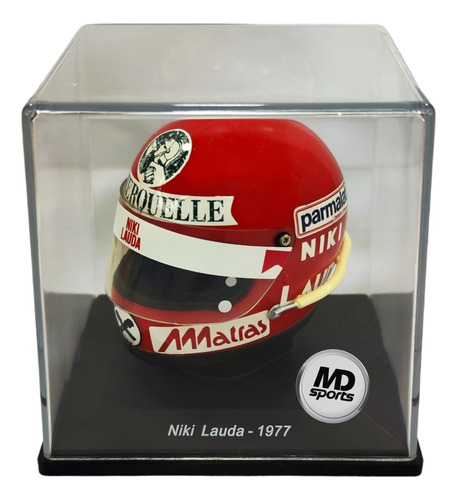 Casco Formula 1 Niki Lauda Scuderi Ferrari F1 1977 Spark 1:5