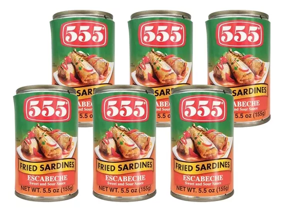 555 Sardinas Fritas Escabeche Paquete De 6